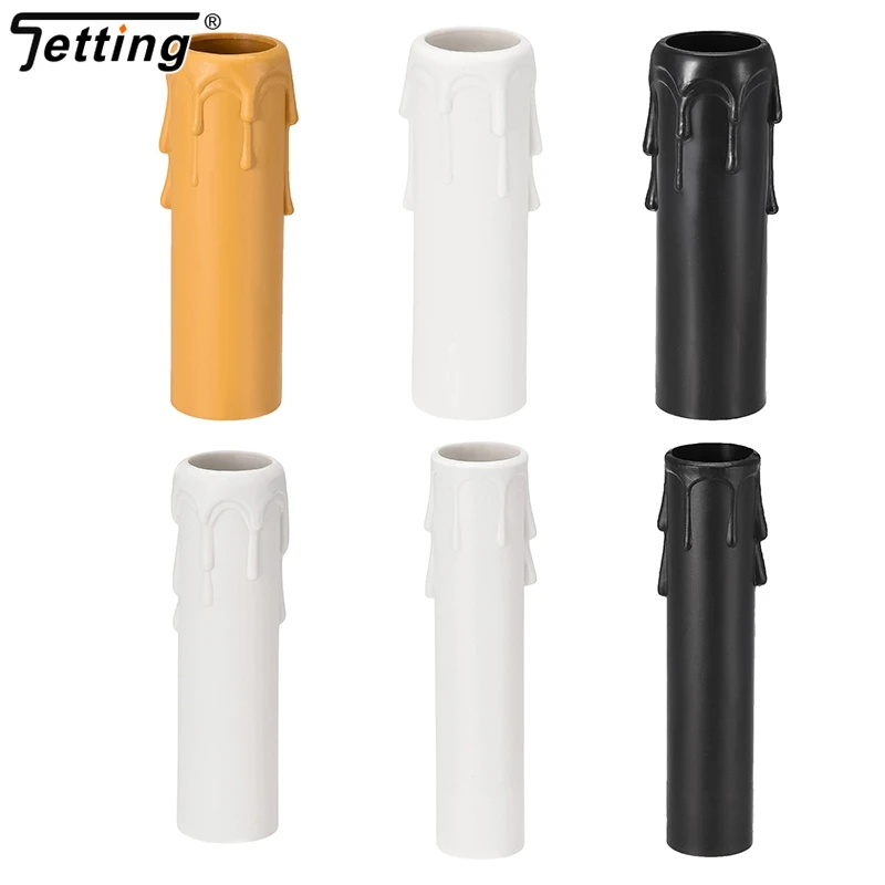 10Pcs Candle Light Socket Covers E14 Candle Covers Sleeves Flame Retardant Vintage Chandelier Lamp Shade for Hotel Dining Room view 5