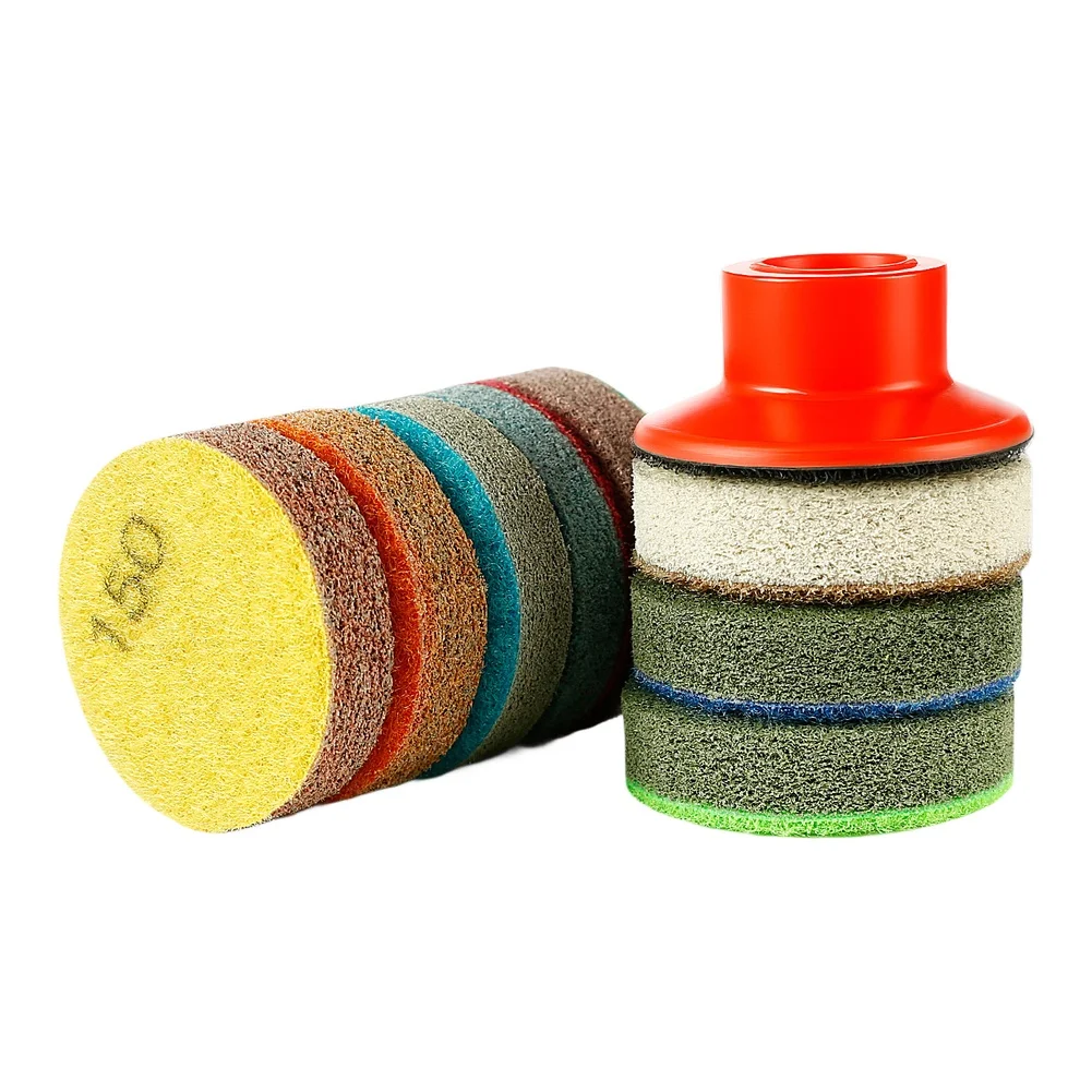 2 Inch Sponge Polishing Pad Granite Grinding Grinding Pad 8 Grit Options Compatible With Waxing High-gloss Refinement