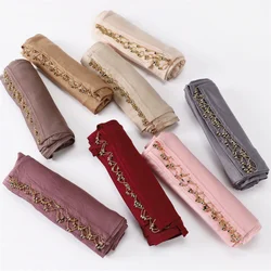 Pure Color Mercerized Cotton Elastic Breathable Handmade Hanging Beads Gold Ring Closed Toe ScarfjerseyJersey One Piece Dropship