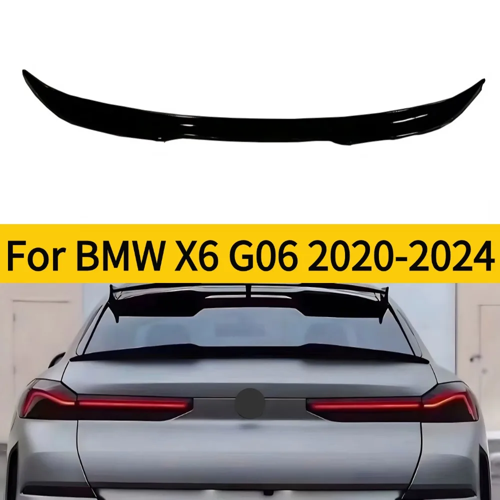 For BMW X6 G06 2020-2024Glossy Black Car Tail Wing Spoiler Rear Top Wing Auto Decoration Accessory