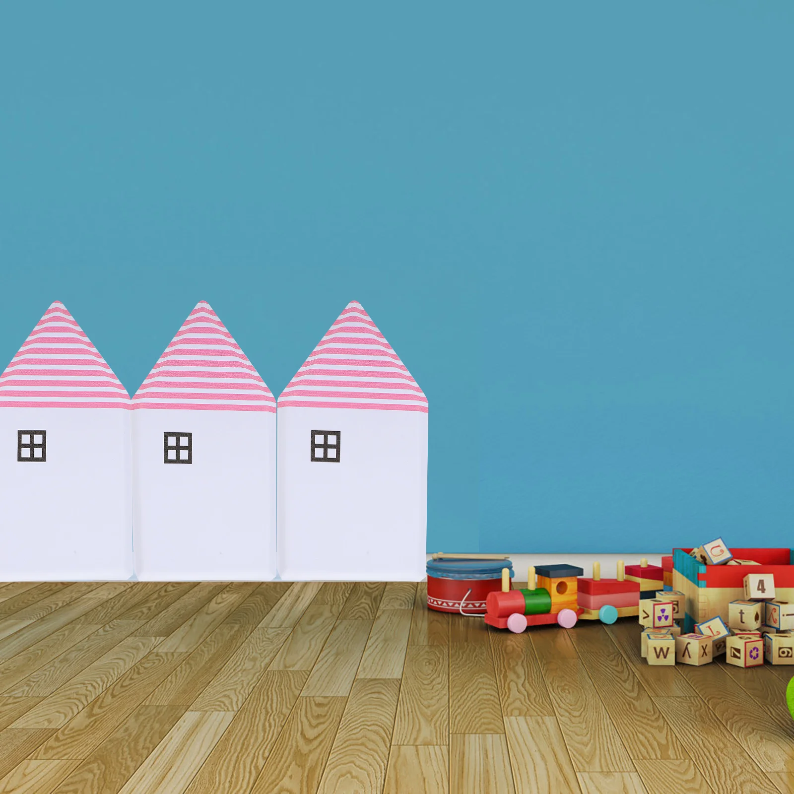 

1Pcs Kindergarten Soft Wall Sticker House Design Anti-Collision Breathable Wall Cushion Decorative Self-Adhesive Pad