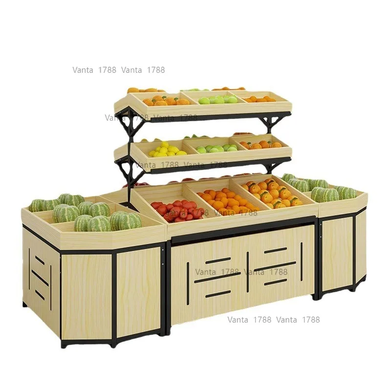 Obstregal-Präsentationsständer, Obstregal, Obstgeschäft, kommerzielles, kreatives, mehrschichtiges, multifunktionales Insel-Gemüseregal