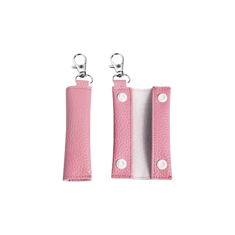 Korean Style Coin Purse Keychain Car Key Ring Headphone Cable PU Leather Pendant Small Wallet Litchi Lines Pattern