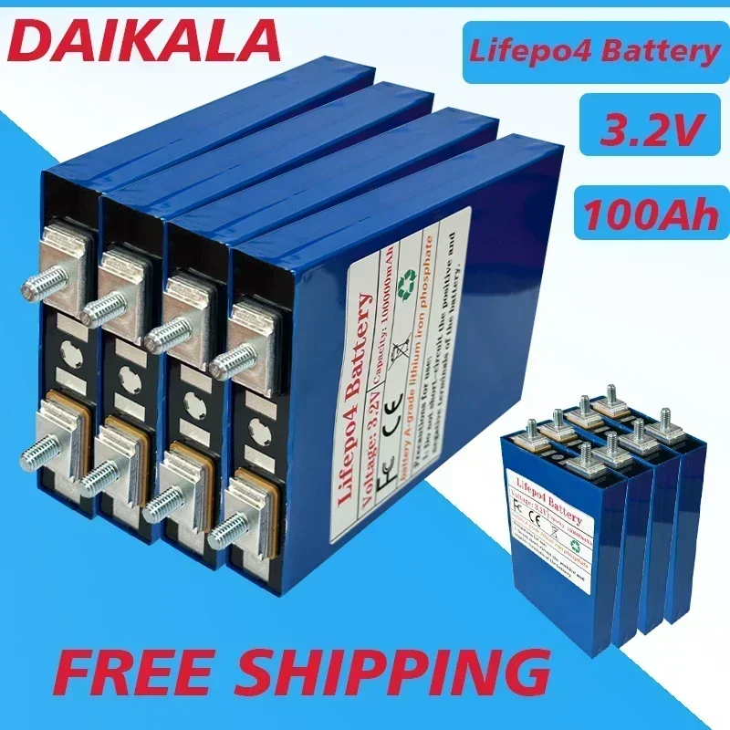 

3.2V100AH Lifepo4 Lithium Iron Phosphate BatteryPack DIY12V24V36V48V Electric Vehicle Solar Storage System Battery Free Shipping