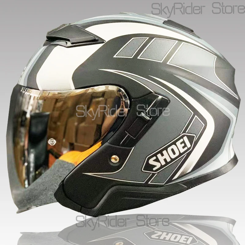 

Open Face Helmet shoei J-CRUISE 3/4 Helmet AGLERO-TC5 Double visor Pink Flower Off Road Racing Motocross Motorcycle Helmet