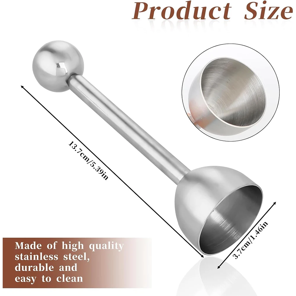 LMETJMA Egg Topper Cracker Stainless Steel Soft Hard Boiled Egg Cutter Opener Egg Cracker for Hard Boiled Eggs Specialty Tools