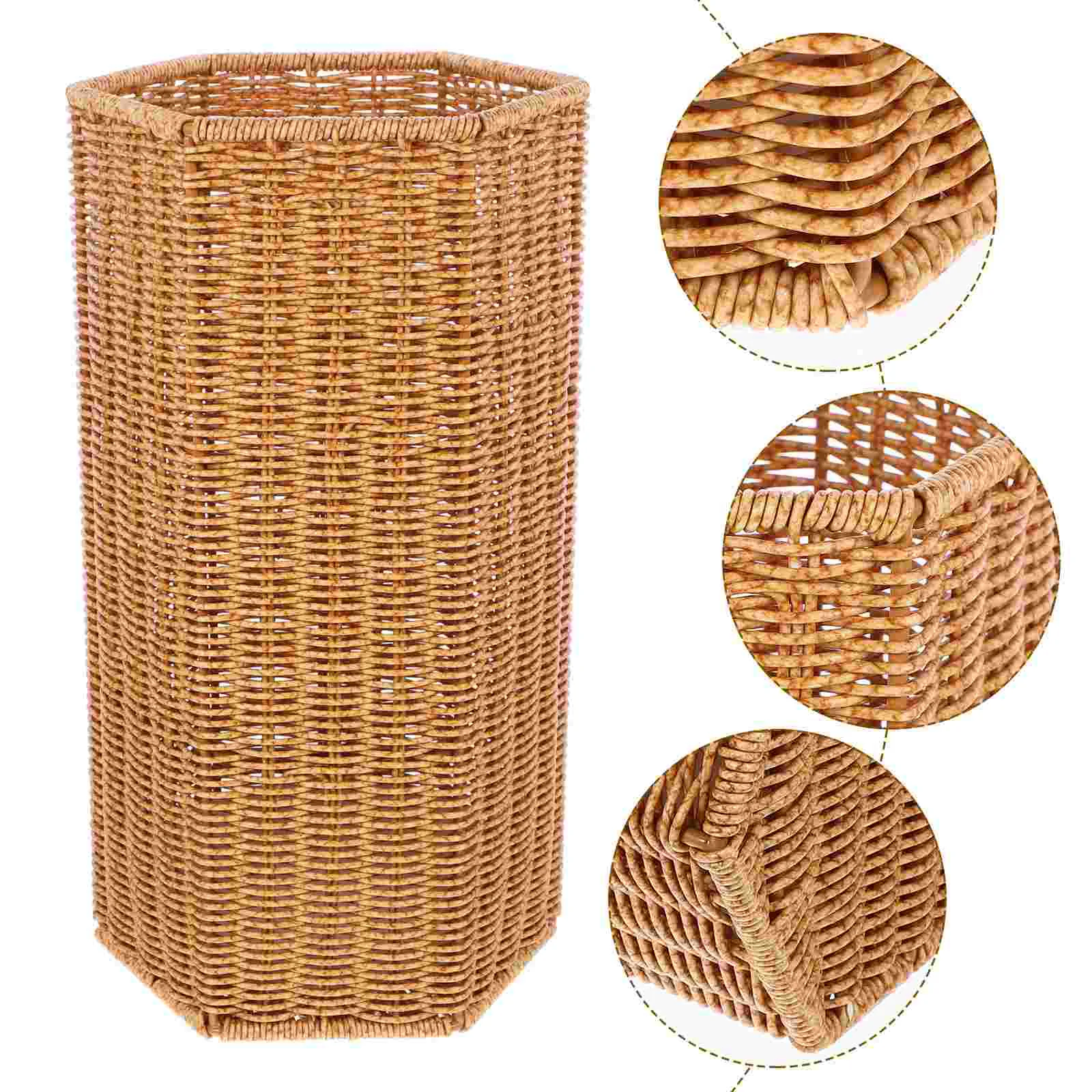 

Umbrella Storage Rack Organizer Home Imitation Rattan Woven Bucket Holder Indoor Pp Reliable