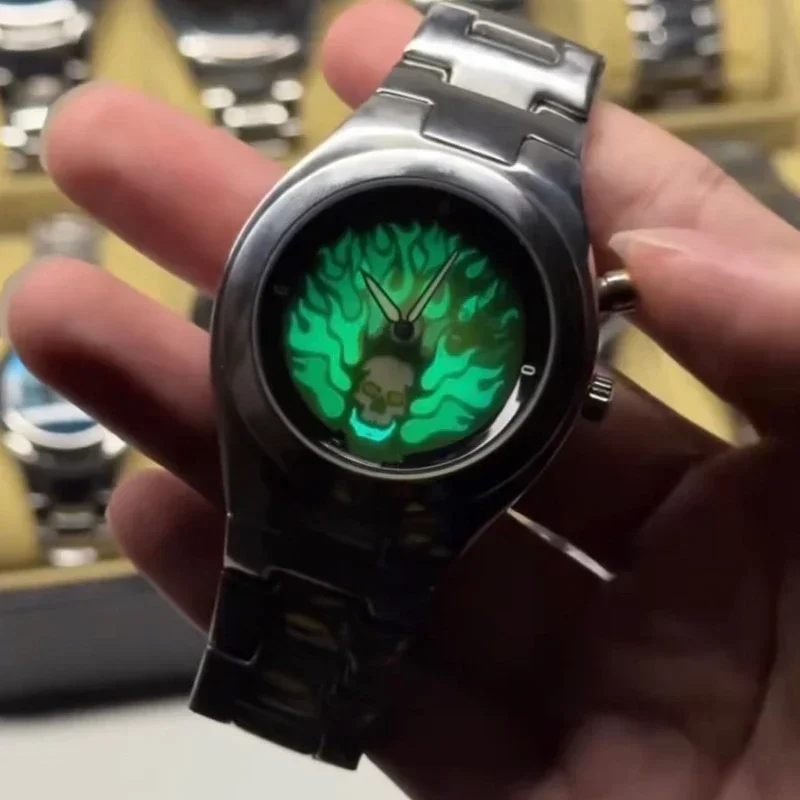 Reloj Original Flame para hombre y mujer, cronógrafo Retro, Alien Advanced Instagram, mismo diseño pequeño, electrónico