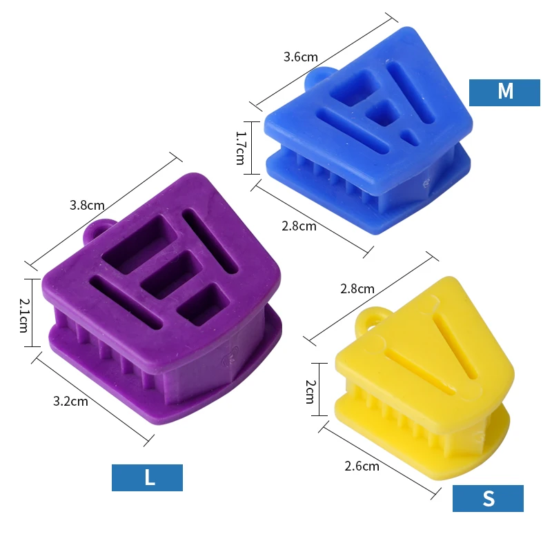 10Box Dental Occlusal Pad Silicone Mouth Prop With Tongue Guard Bite PadBlock Autoclavable Dentist Oral Retractor Dentistry Tool view 5