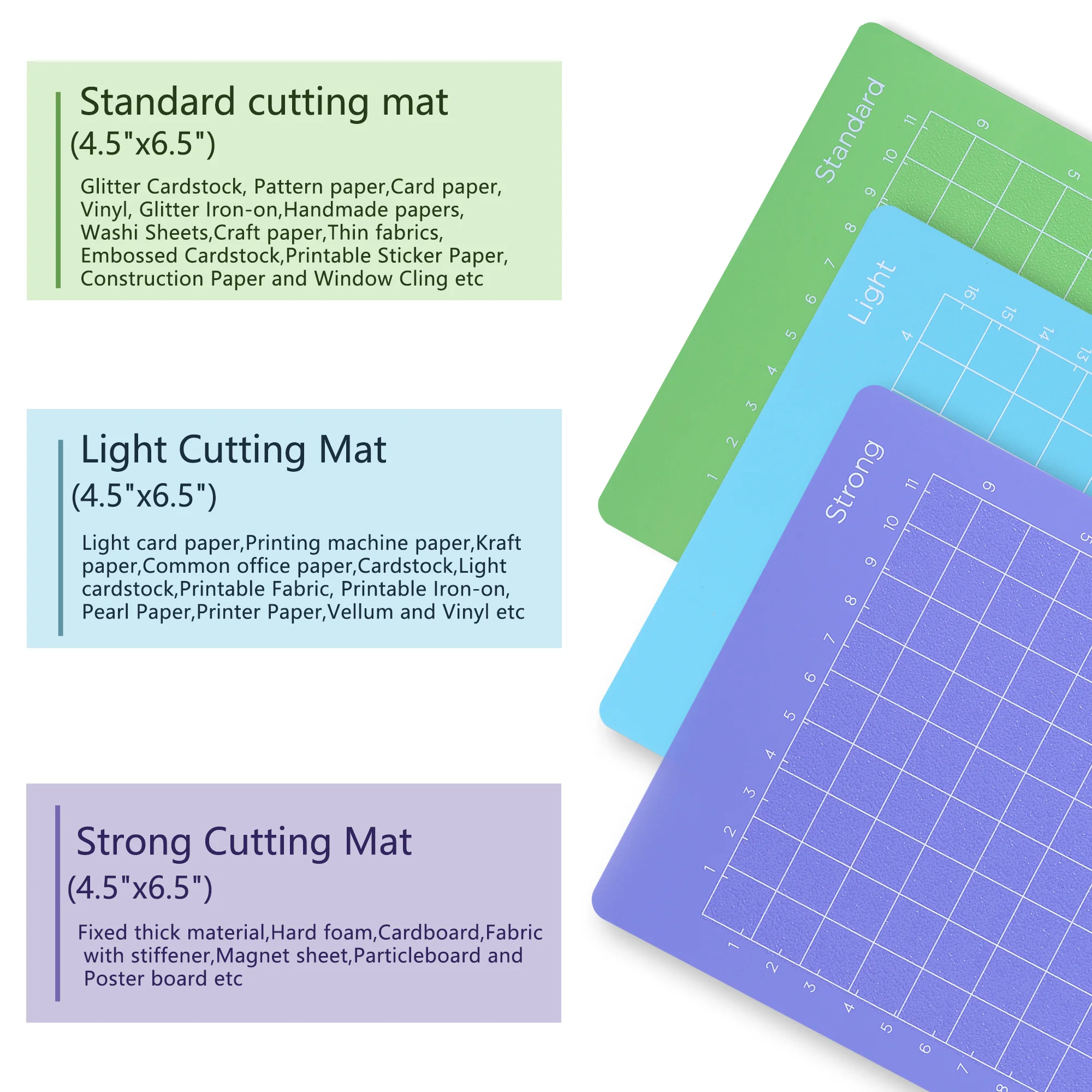 3Pcs Cutting Mat for Cricut Joy Machine,Cutting Mats (4.5inX6.5in)