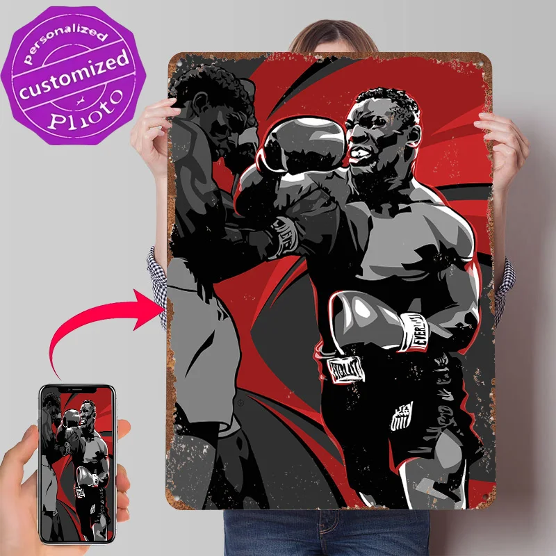 Tyson Punch Tinplate Poster Customized Wall Art Retro Vintage Metal Signs for Fans Interior Decoration Living Room Accessories