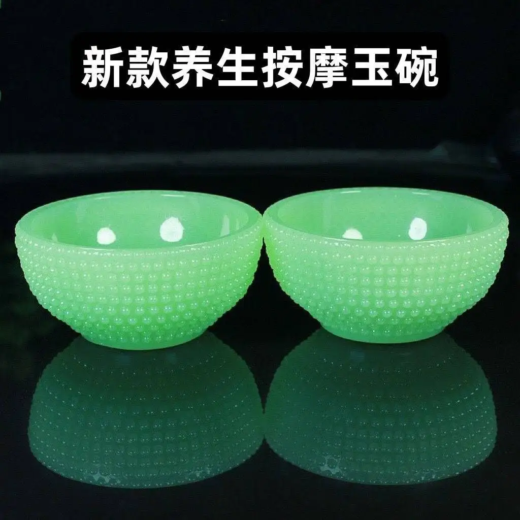 

Factory price direct sales: Afghanistan jade bowl, large household anti scalding health Chinese rice high-end home