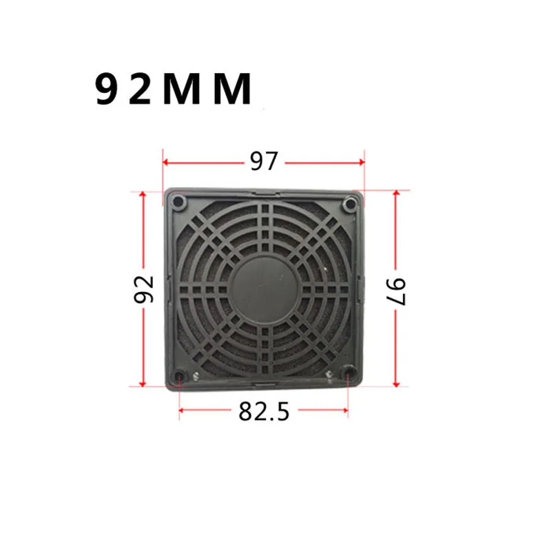 40 mm 50 mm 60 mm 70 mm 80 mm 90 mm 110 mm 120 mm 150 mm 172 mm 200 mm Lüfterschutz Staubnetz Schutznetz – Detail 9