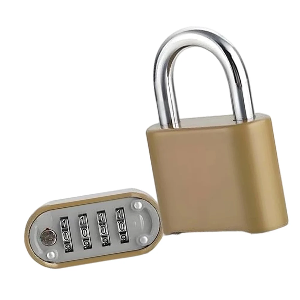 2-Pack 4-Digit Resettable Combination Padlocks, Heavy Duty Zinc Alloy Lock With 1-Inch Shackle For Lockers, Fences, Toolboxes