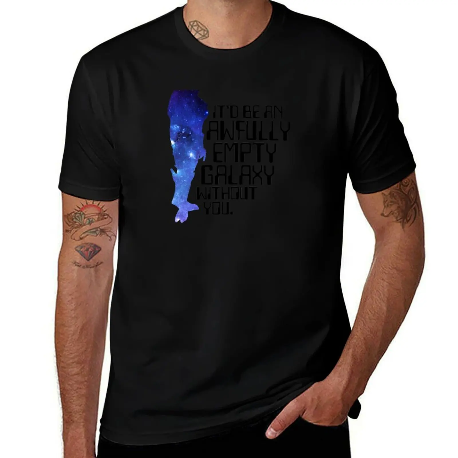Awfully Empty Galaxy T-Shirt Classic Print Short Sleeve Shirt T-Shirt