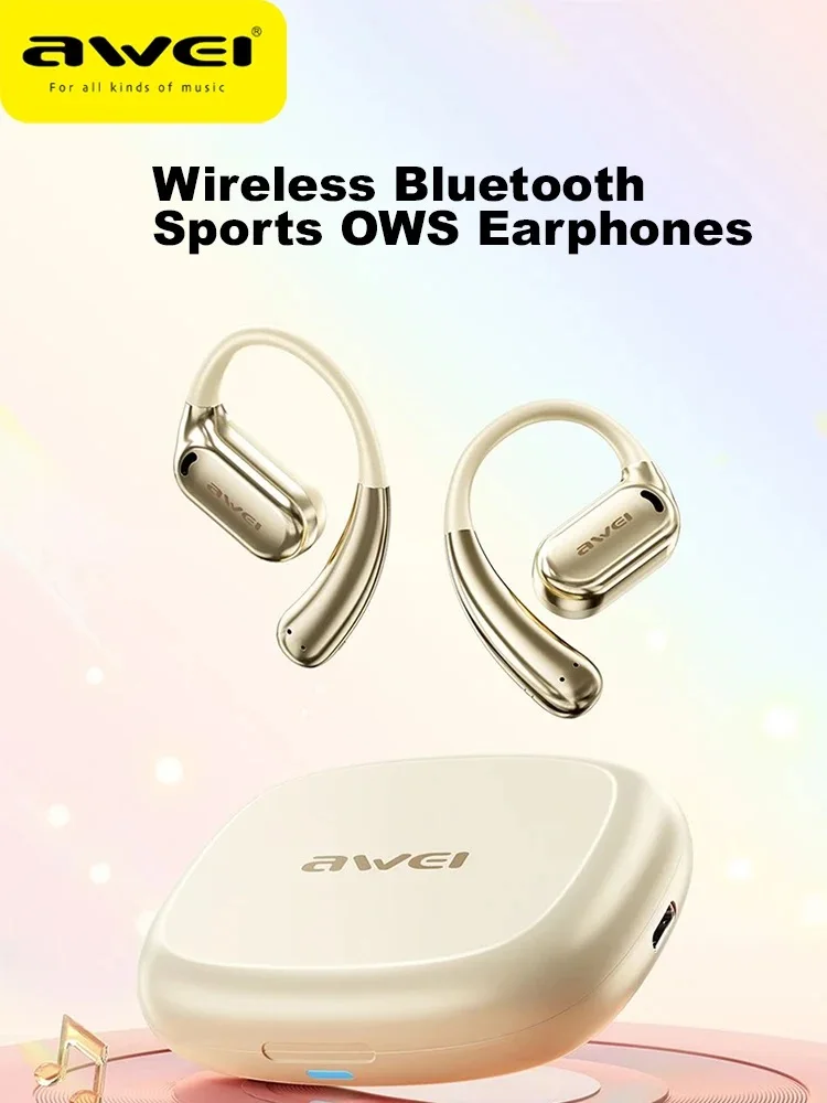 

Awei TZ8 Wireless Headphone with Air Conduction Technology and Ear-Hook Design, Open Bluetooth Earphone for Sports and Music