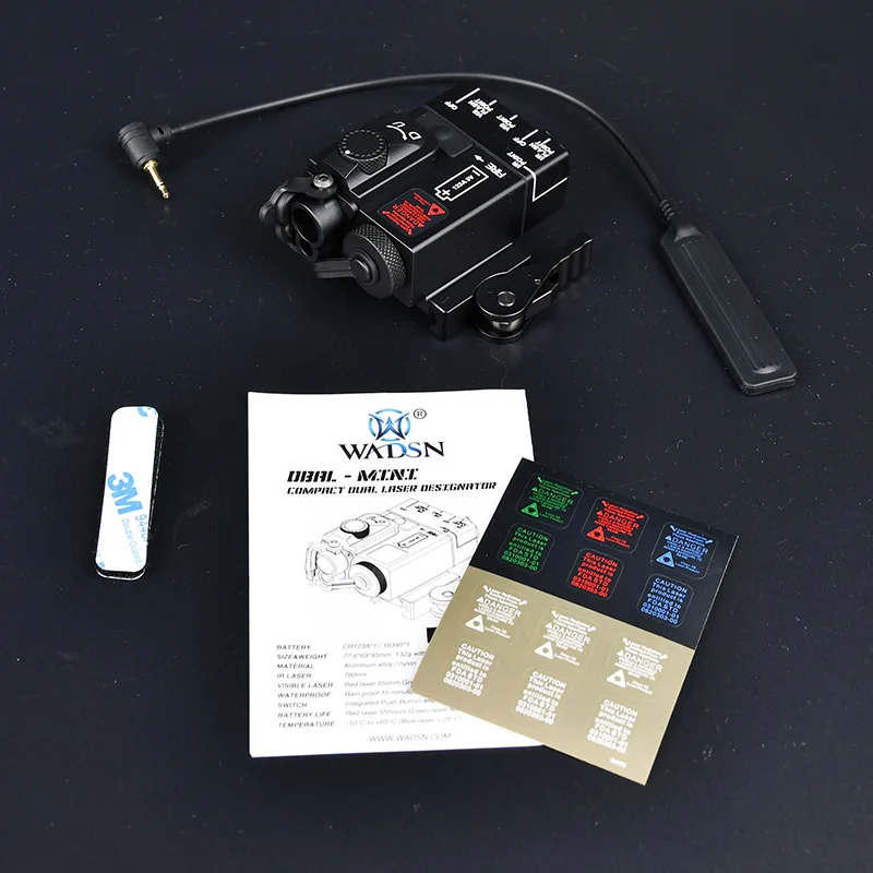 WADSN Matel DBAL Mini punto rojo mira táctica verde azul puntero láser 20mm Rail apto para caza Airsoft accesorios de pistola de juguete