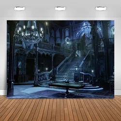 Ghost Spider Web Staircase Medieval Retro Gothic Castle - Perfect for Men's Photo Booth and Birthday Cake Table Decoration