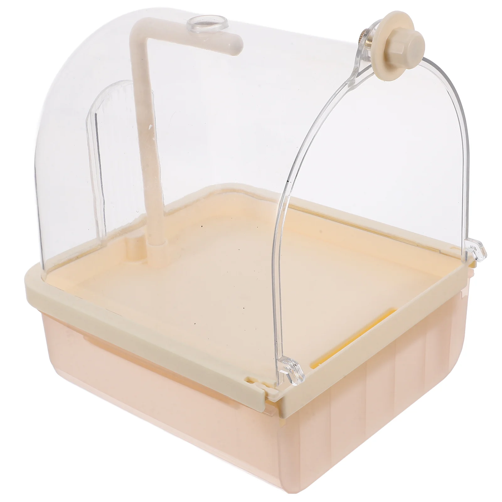 Parrot Bath Tub Parakeet Bird for Cage Washing Basin Clear Bathtub Box Bathing Pool Toy Abs Accessory Cockatiel