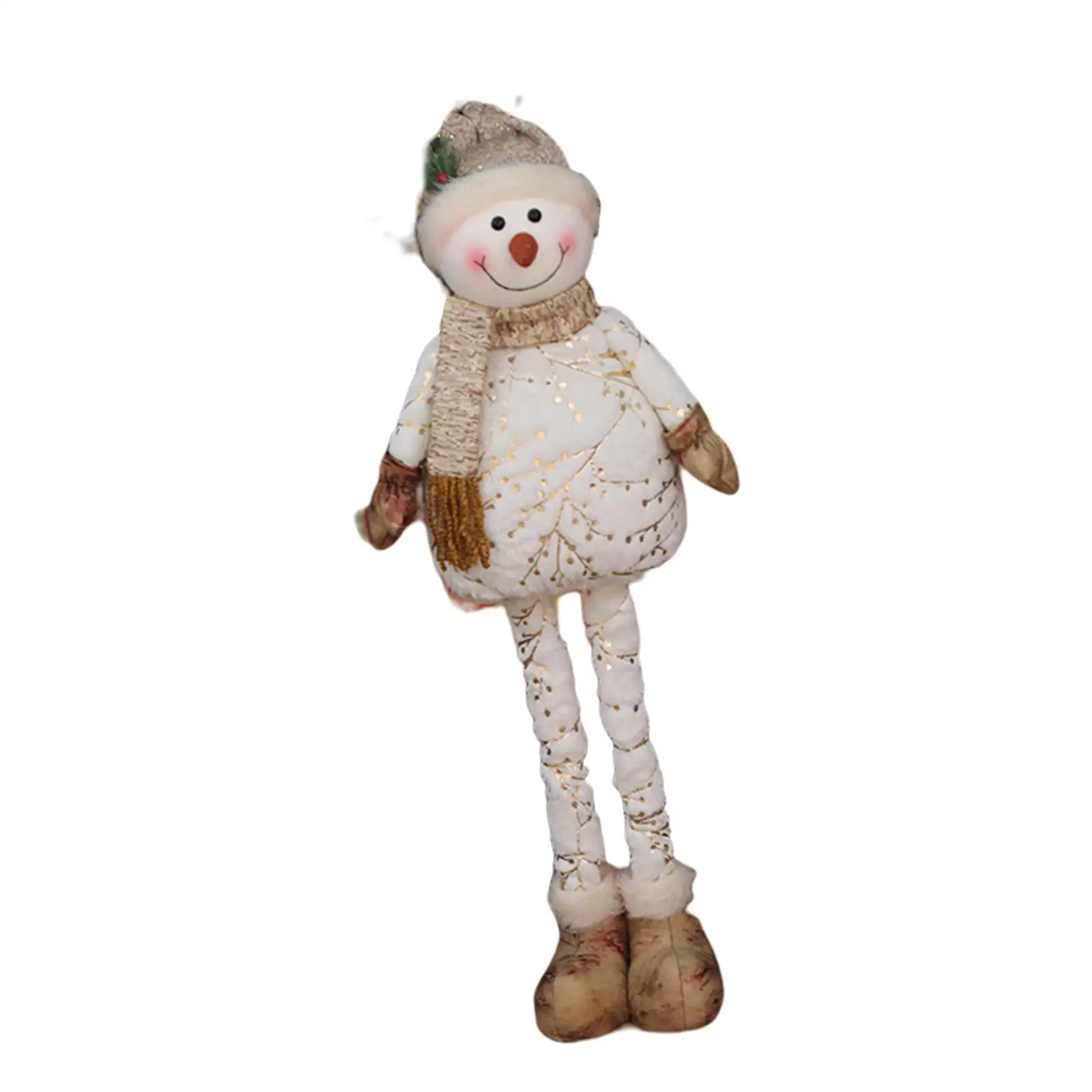 

Christmas Snowman Figurine Embellishments for Bedroom Party Decoration Round Hat