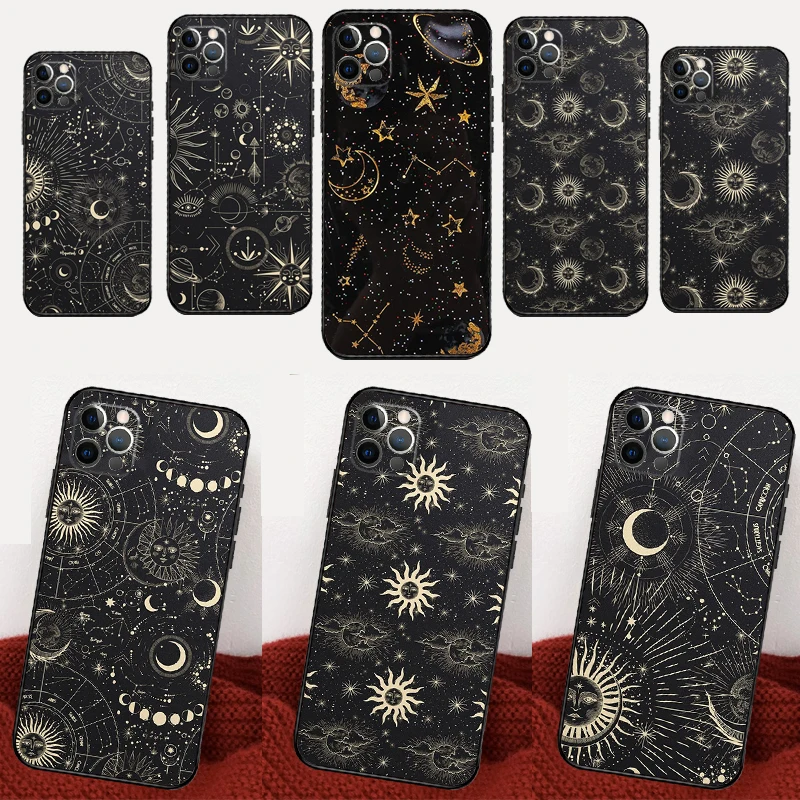 Suns Moons Clouds Astrological Case For Samsung Galaxy M13 M33 M53 M06 M16 M31 M11 M55 M15 M56 M36 M12 M32 M52 M14 M34 M54
