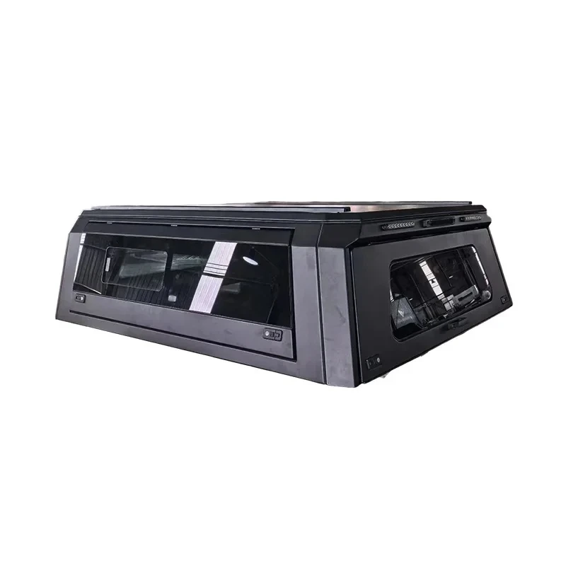 New Arrival Aluminum High Canopy Rear Cover With Rear Spoiler Left & Right Sliding Window 5ft Pickup Exterior Mod Parts