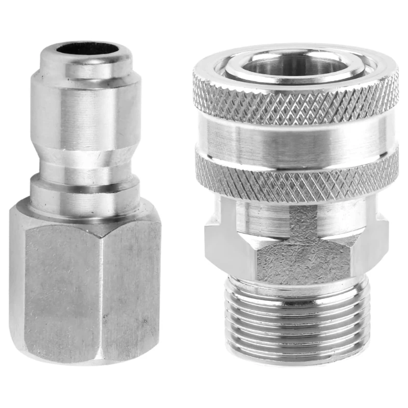 

Stainless Steel Quick Connect Pressure Washer Adapter for Garden Car NPT Water Guns Hose Connector Outdoor Watering Equipment