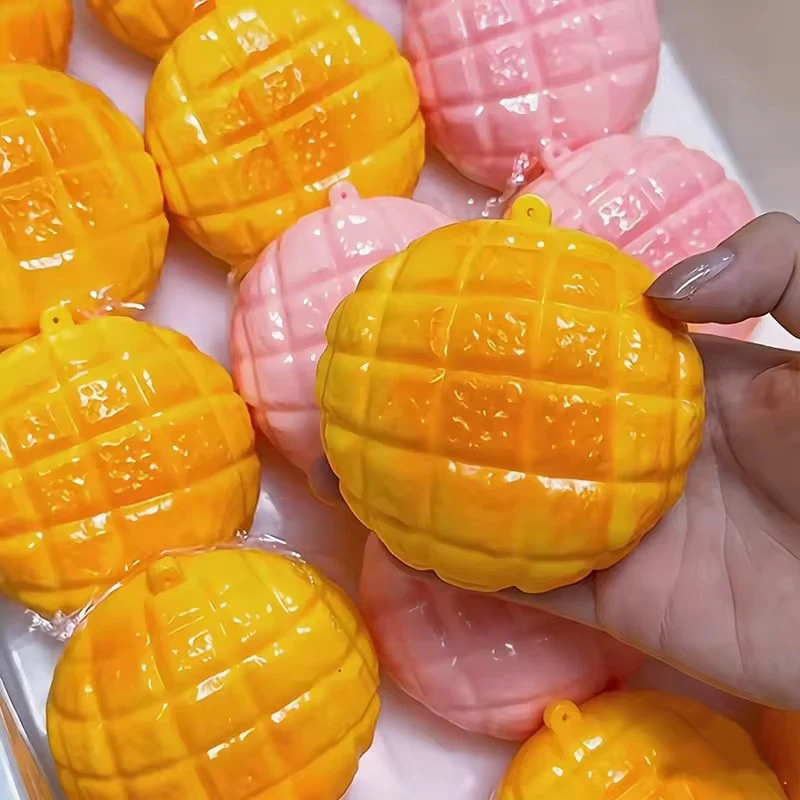 Pineapple Bun Crunchy Squishy Fidget Toy Homemade Pineapple Bun Squeeze Sensory Stress Ball Adult Anti-Stress Toy Festival Gift