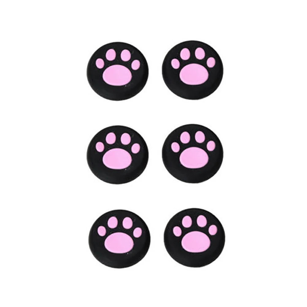 OSTENT-Cat Paw Thumb Stick Grip Cap, Joystick Cover Case para Sony PS4 Controlador, Protetor De Botão, Peças De Reparo, 6Pcs