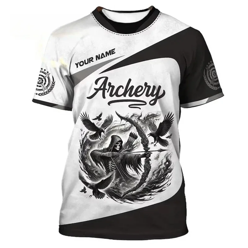 

Fashionable Plus-size Personalized Club Archery 3D Printed Breathable Quick-dry T-shirt with A Round Neck and Short Sleeves