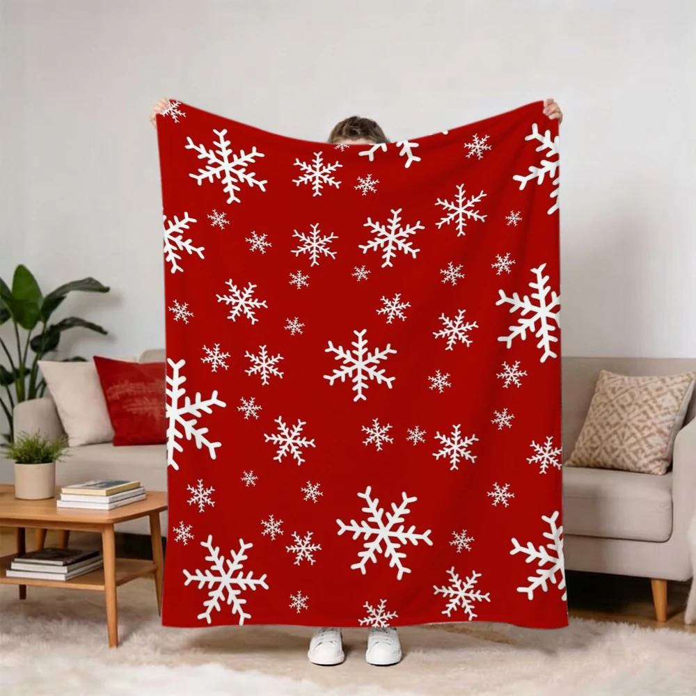 Soft Pink Glass Bauble Pine Ribbon Throw Blanket Cozy Couch Cover For Elegant Christmas Holiday Party Decor Gift