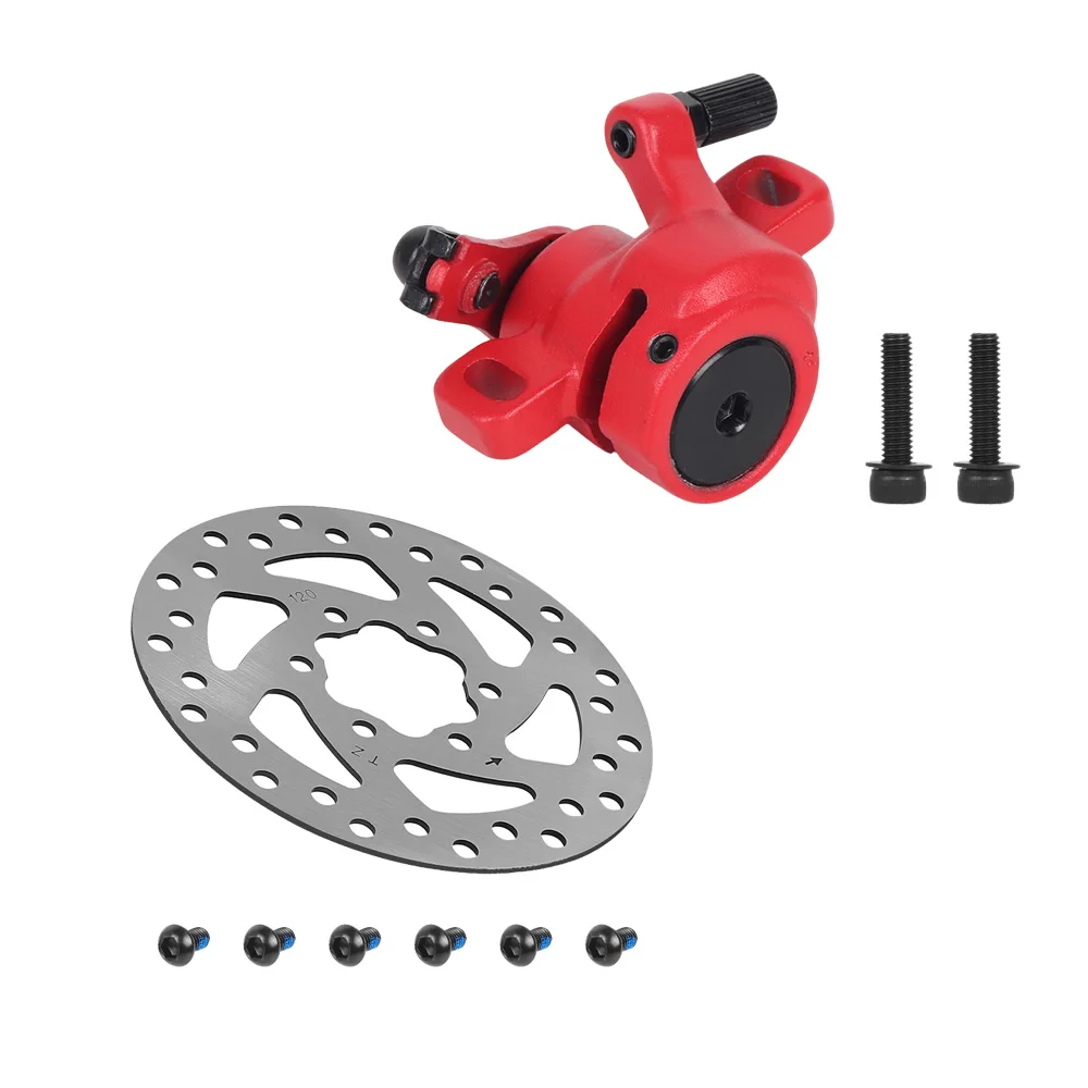 Für Ninebot F3 F3 Pro Elektroroller Scheibenbremse Hintere Bremssättel Inklusive Vollmetall-Bremsbeläge Edelstahl 120mm Bremsscheibe