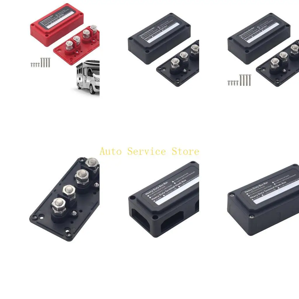 462A Convenient Wiring Solution for Vehicles 200Amp Terminal Board Bus Bar Box Suitable for Car Boat & RVs Simple Installs