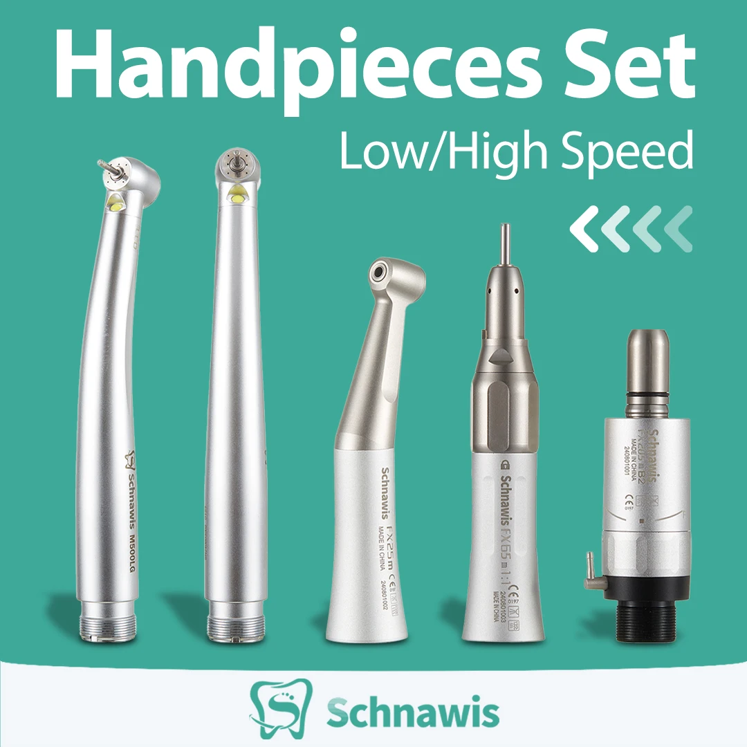 kowej Dental 1:1 Contra Angle Low Speed Direct Drive Handpiece FX Set 500LG DynaLED Turbine Handpiece Pana-Max2 Turbine Handpiece