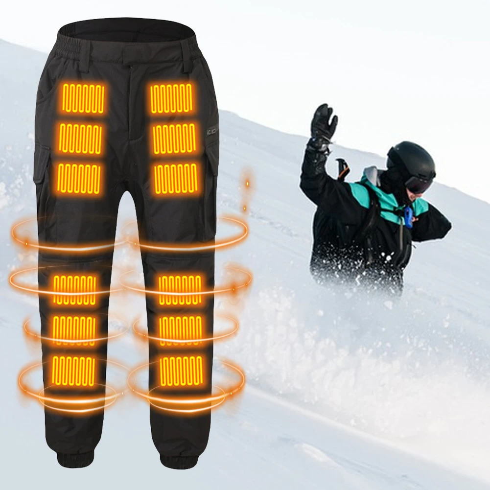 18 Heated Pants Men Women USB Electric Heating Trousers Thickened Warming Heating Leggings Camping Thermal Heated Clothes