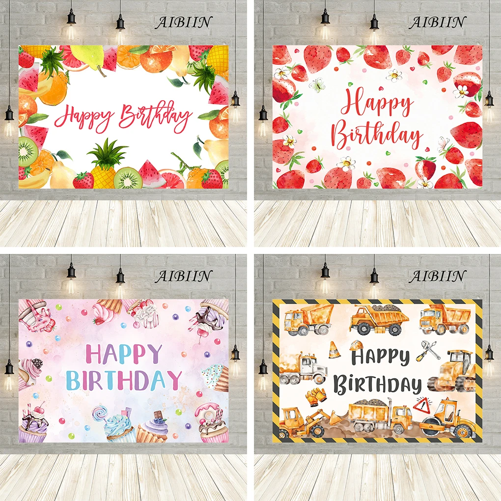 

AIBIIN Happy Birthday Backdrop Customizable Poster Booth Backdrop Celebrate Birthday Party Photography Background decoration