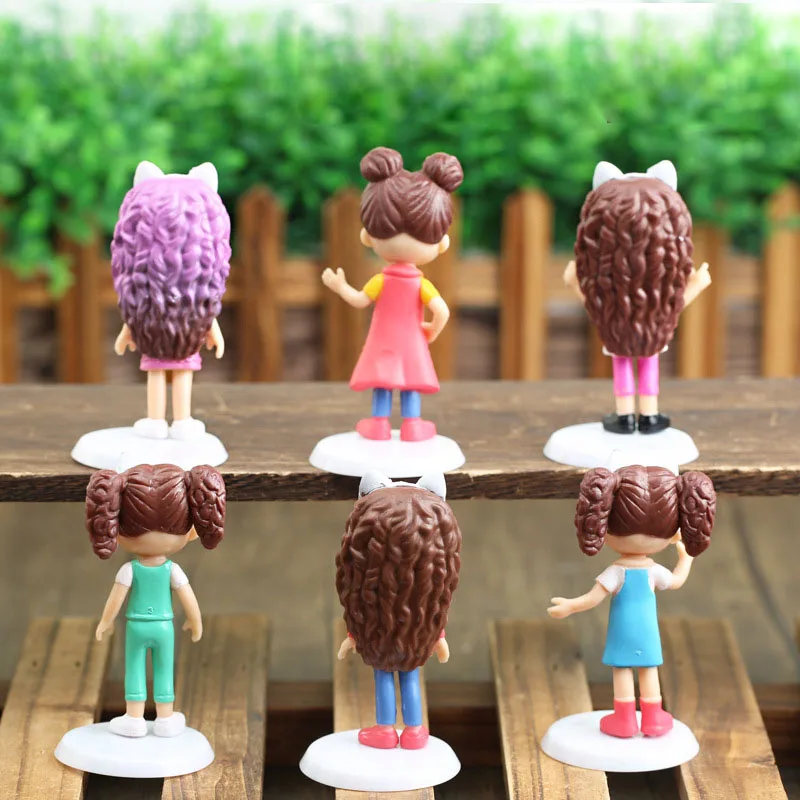 Aleatório 1pcsPVC Gaby boneca casa personagem brinquedo McCarter dos desenhos animados animal de pelúcia rosto sorridente carro gato abraço Gaby menina boneca criança birthda