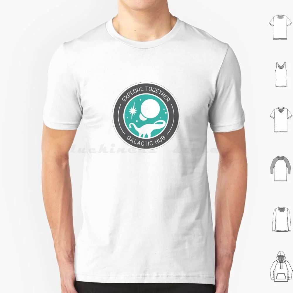 Classic Galactic Hub Emblem T Shirt Cotton Men Women Diy Print No Mans Sky Galactic Hub Video Games Scifi Nms Sci Fi Retro