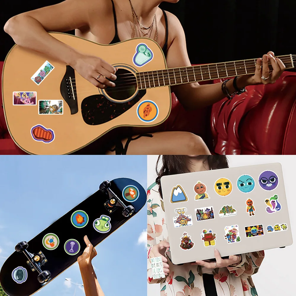 60PCS Cool Cartoon Peak Game Fun Sticker DIY Decoration Waterproof Skateboard Notebook Graffiti Toy