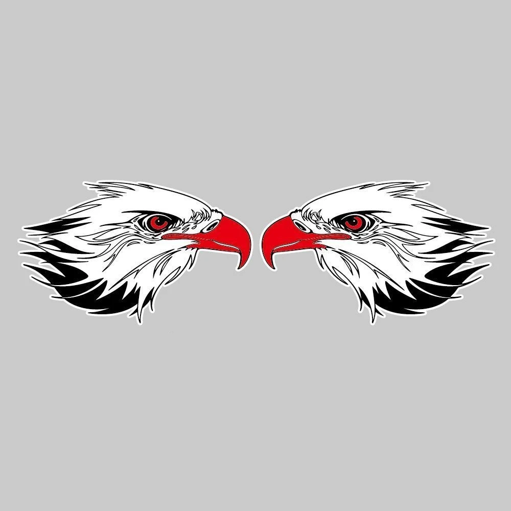 

Eagle Head Car Sticker Electric Pedal Motorcycle Battery Body Pair Personalized Scratch Patch Reflective For Audi car