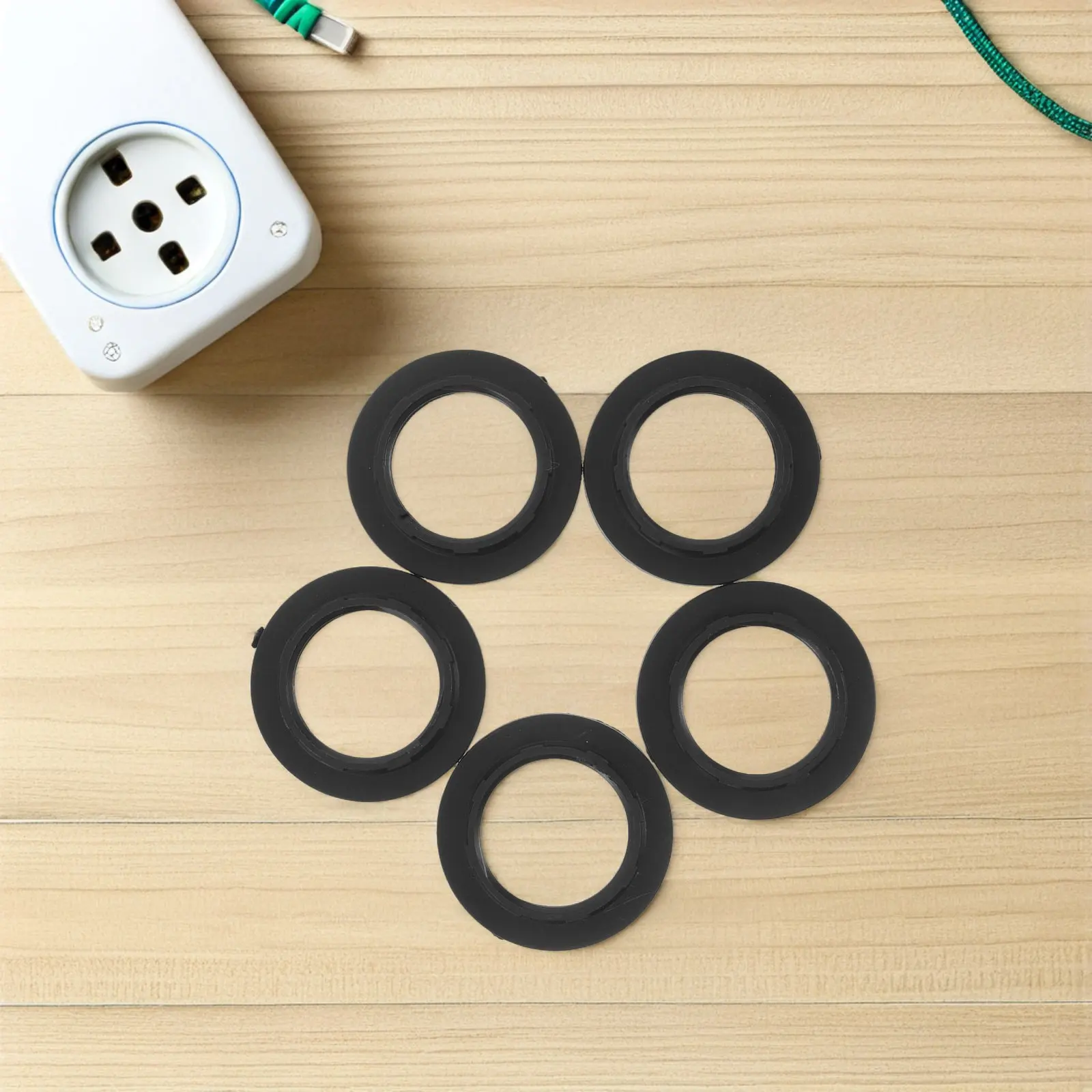 50Pcs Lamp Shade Retaining Ring E12 E14 Socket Adapter Plastic Threaded Lamp Head Outer Ring 32Mm Hole for Ceiling Sconce