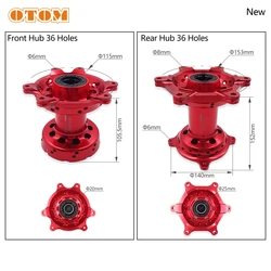 Motorcycle Accessories CNC Aluminum Front And Rear Complete Wheel Hub For HONDA CR125 CR250 CRF250R CRF450R CRF450X 2002-2017