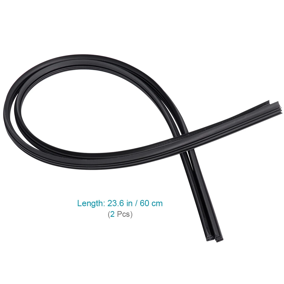 

2pcs Refill 26 Inch Black For Van Truck Windscreen Wiper Replacement Strip Auto Wiper Blade Refill