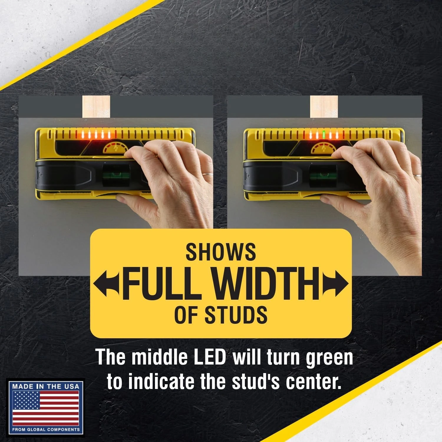 

M210 Stud Finder with 13-Sensors, Wood & Metal Stud Detector/Wall Scanner, Live Wire Detection