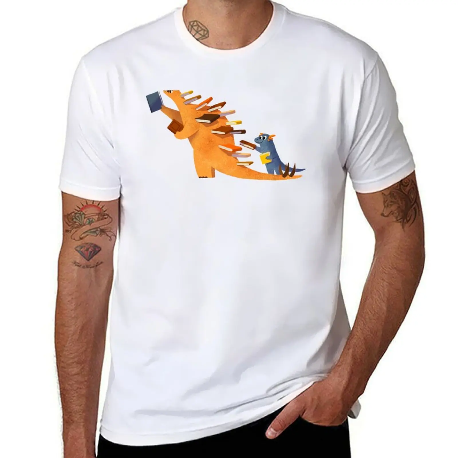 

BOOK DINOSAURS 02 T-Shirt graphic t shirts for man t shirts cotton 100% T-Shirt
