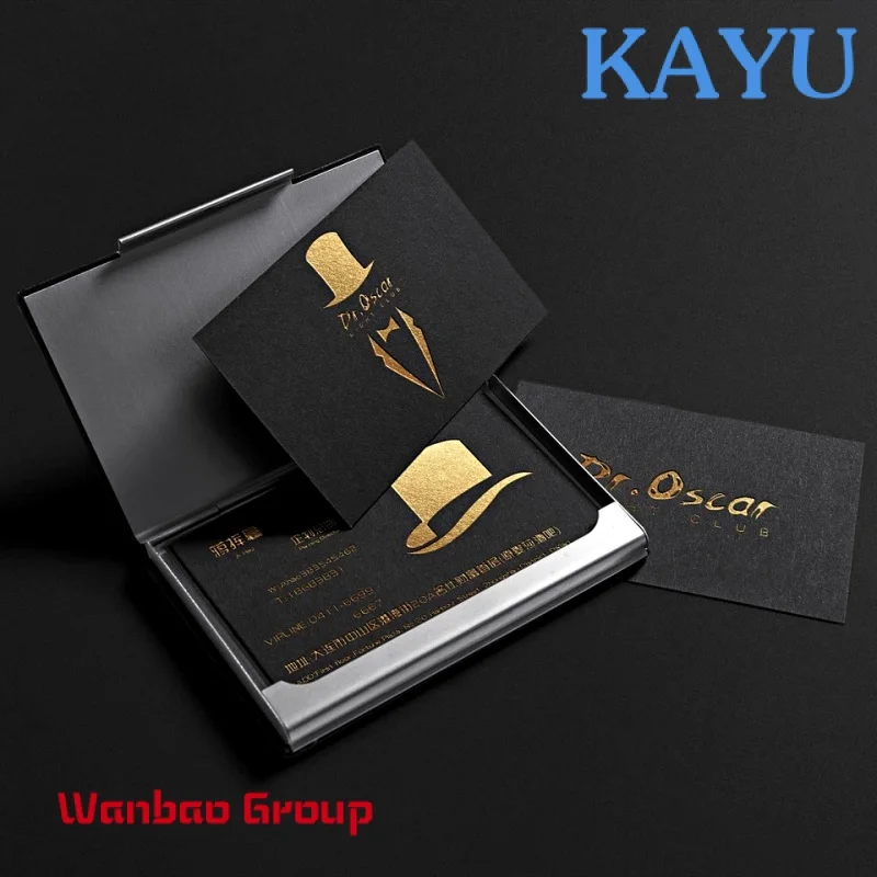 Custom  Hot sale Luxury customized logo shiny gold foil stamping paper business card