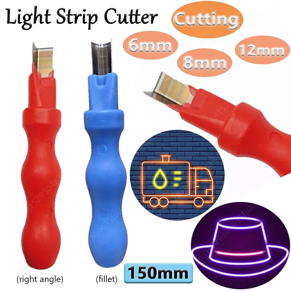 LED Flexible Neon Light Strip Cutter Tool Right Strip Cutter Straight/Curved Angle Arc Carving Knife Hand Tool Strip Accessories