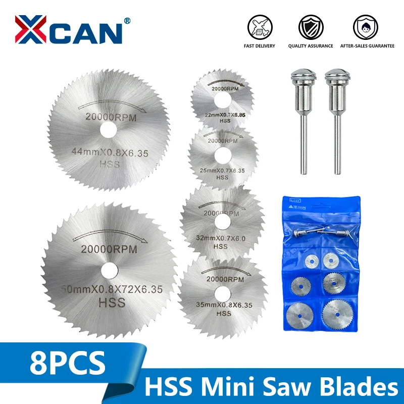 

XCAN HSS Circular Saw Blade For Dremel Rotary Tool Metal Cutter Power Tool Set Wood Cutting Discs Drill Mandrel Cut off Saw