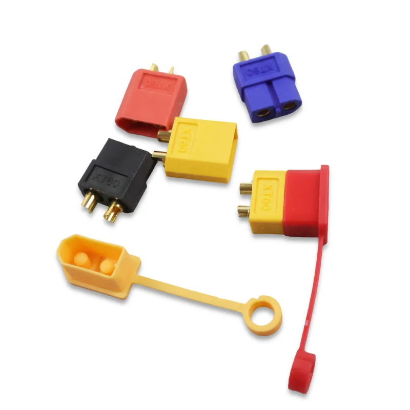 10pcs/lot Red Yellow XT60 Plug Rubber Terminal Insulated Protective Cover Caps Case Suitable For RC Lipo Battery RedOrange Color