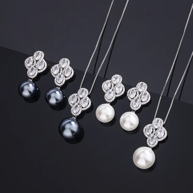 S925 silver-plated 18K gold-plated PT950 platinum fritillary pearl fashion temperament women's suit 14mm12mm